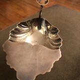 Empty pocket in silver metal