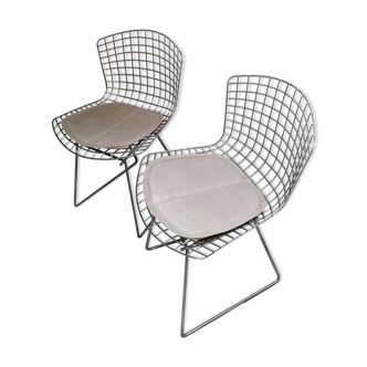 Paire de chaises Wire design Harry Bertoia, édition Knoll  années 70