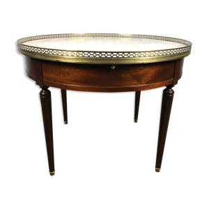 Table basse bouillotte acajou Louis XVI