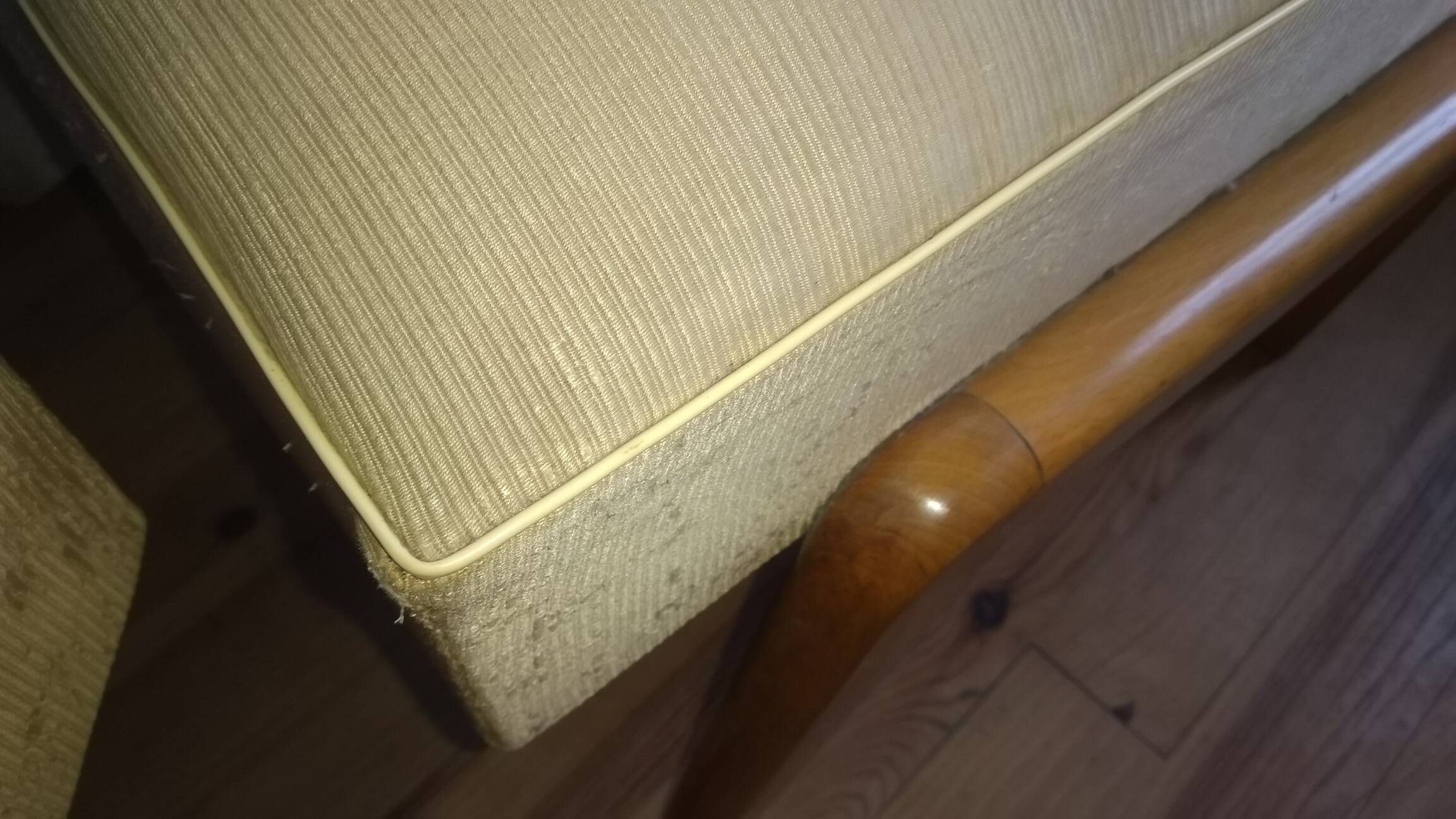 Pair of large vintage 1950s ottoman footstools.