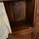 Indonesian staircase furniture in rosewood and wrought iron.