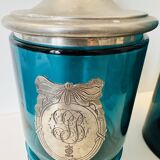 Apothecary, Bottle set, Toiletries Pewter with rose