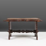 Tabouret rustique en bois, années 1880