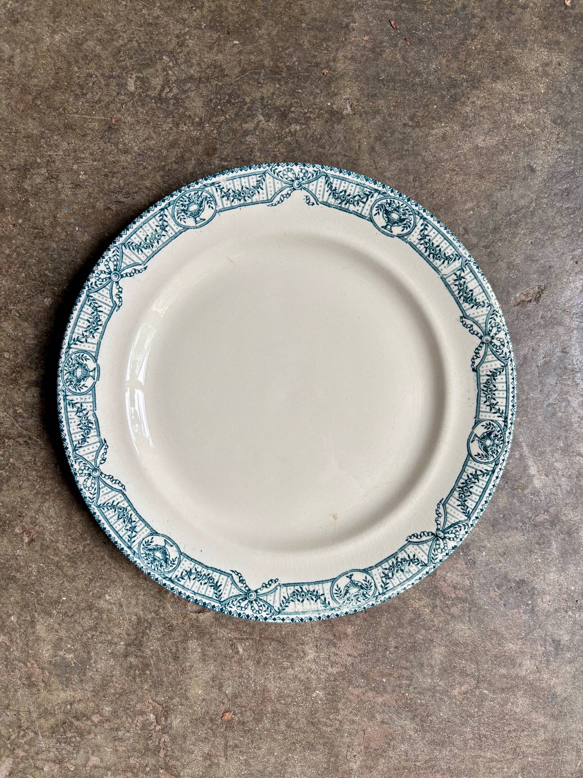 Round Salins ironstone dish, "Directoire" service