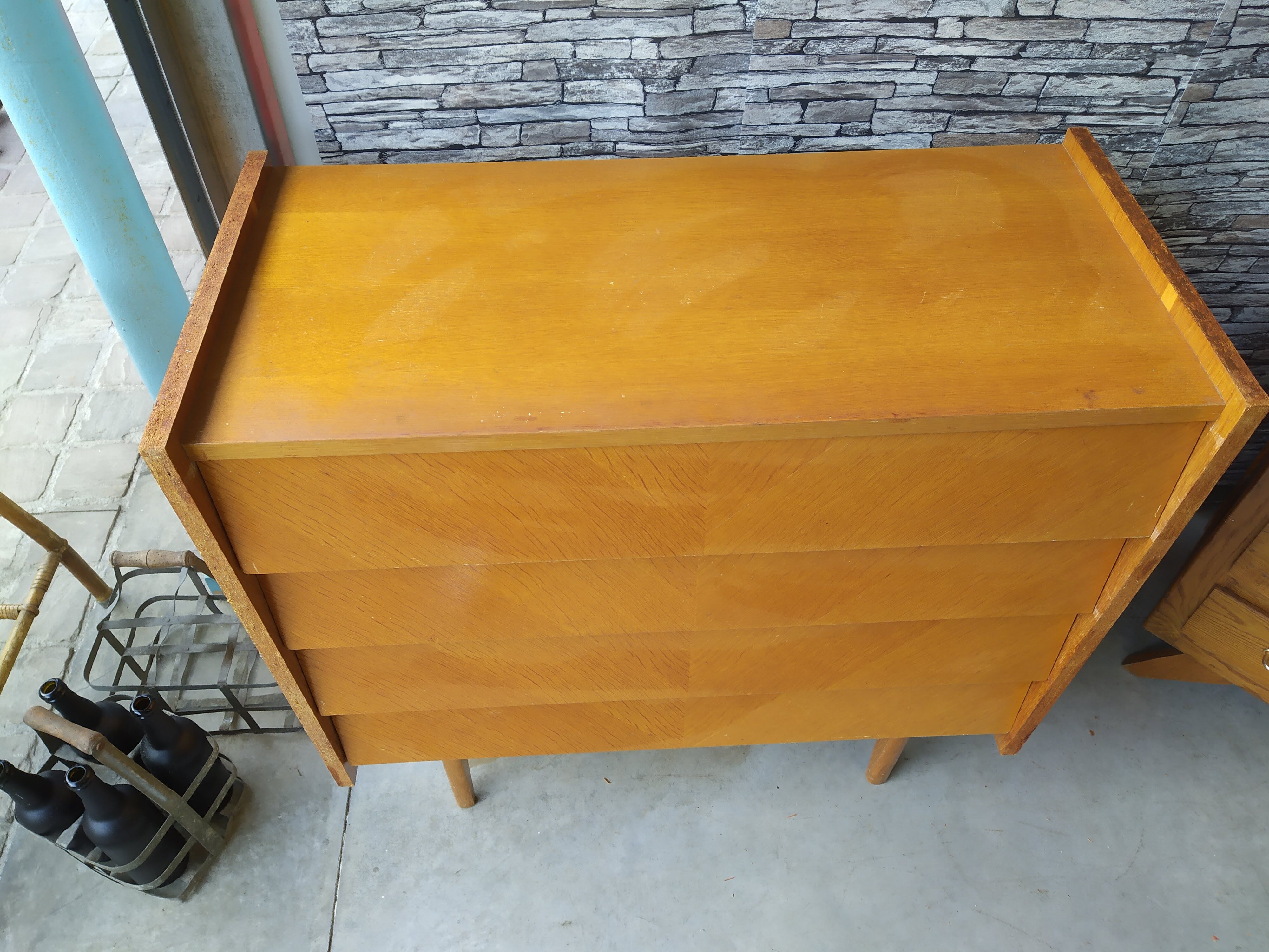 Chest of drawers foot compass vintage