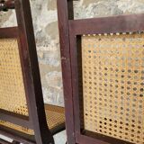 Paire de chaises pliantes cannées