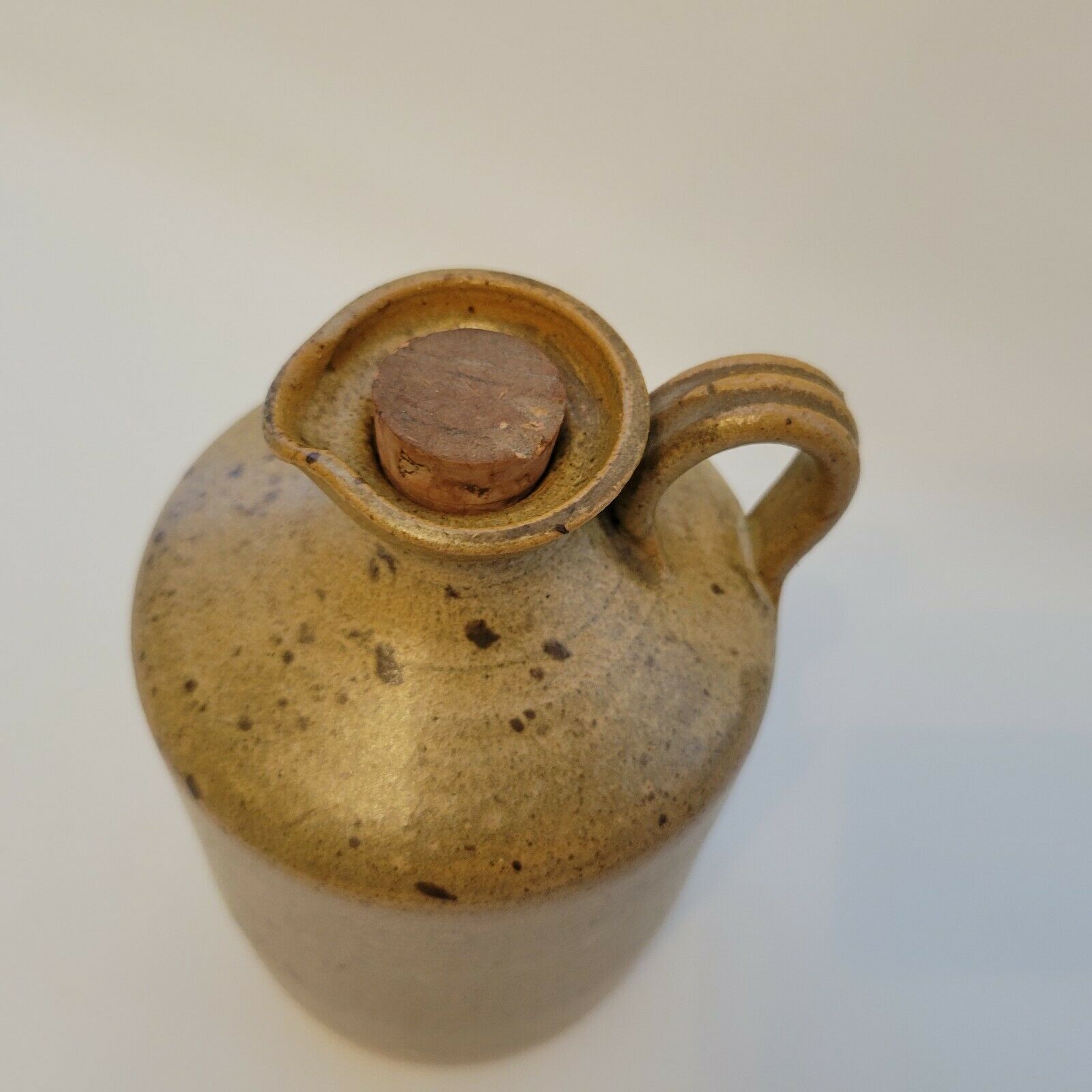 Ceramic bottle sandstone signed