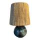 Table lamp in stoneware / ceramic 60s lampshade rope