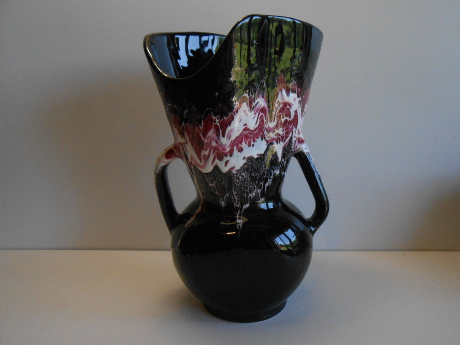 Vase Vallauris design vintage polychrome