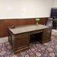 Large Classic English Oak Desk Partnerdesk