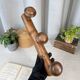 Vintage wooden hook 3 balls