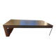 Table basse double : table en verre et dessus amovible bois