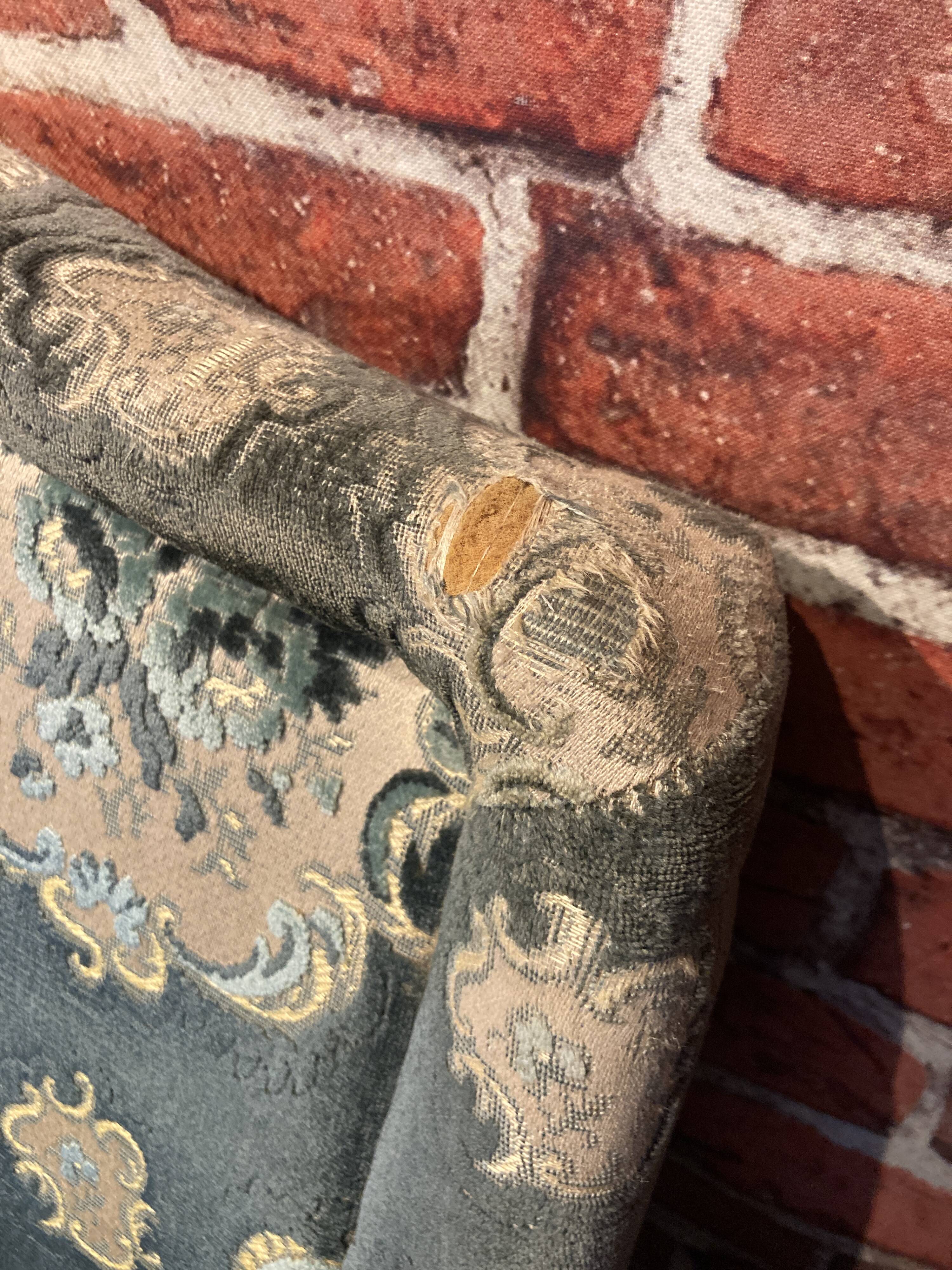 Pair of Louis XV style bergere armchairs