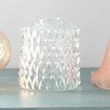 Retro transparent glass lampshade from the 60s