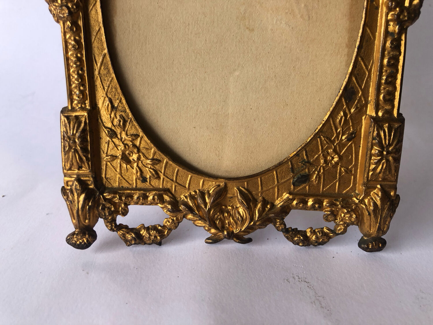 Golden metal photo frame