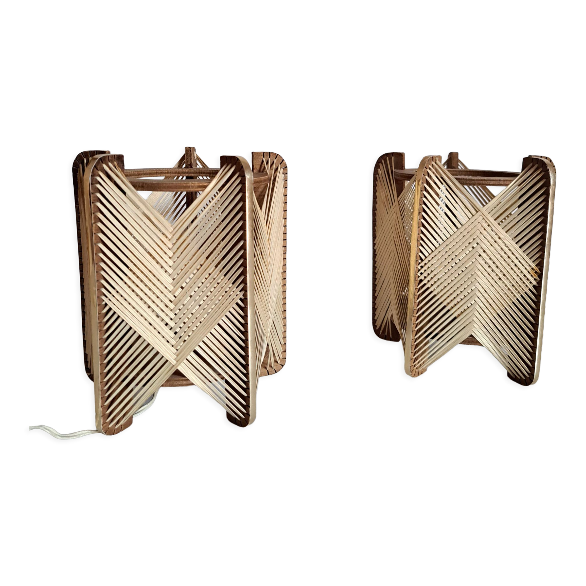 Pair vintage Scandinavian lamps