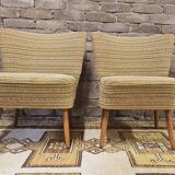 Pair of vintage 1960s cocktail armchairs