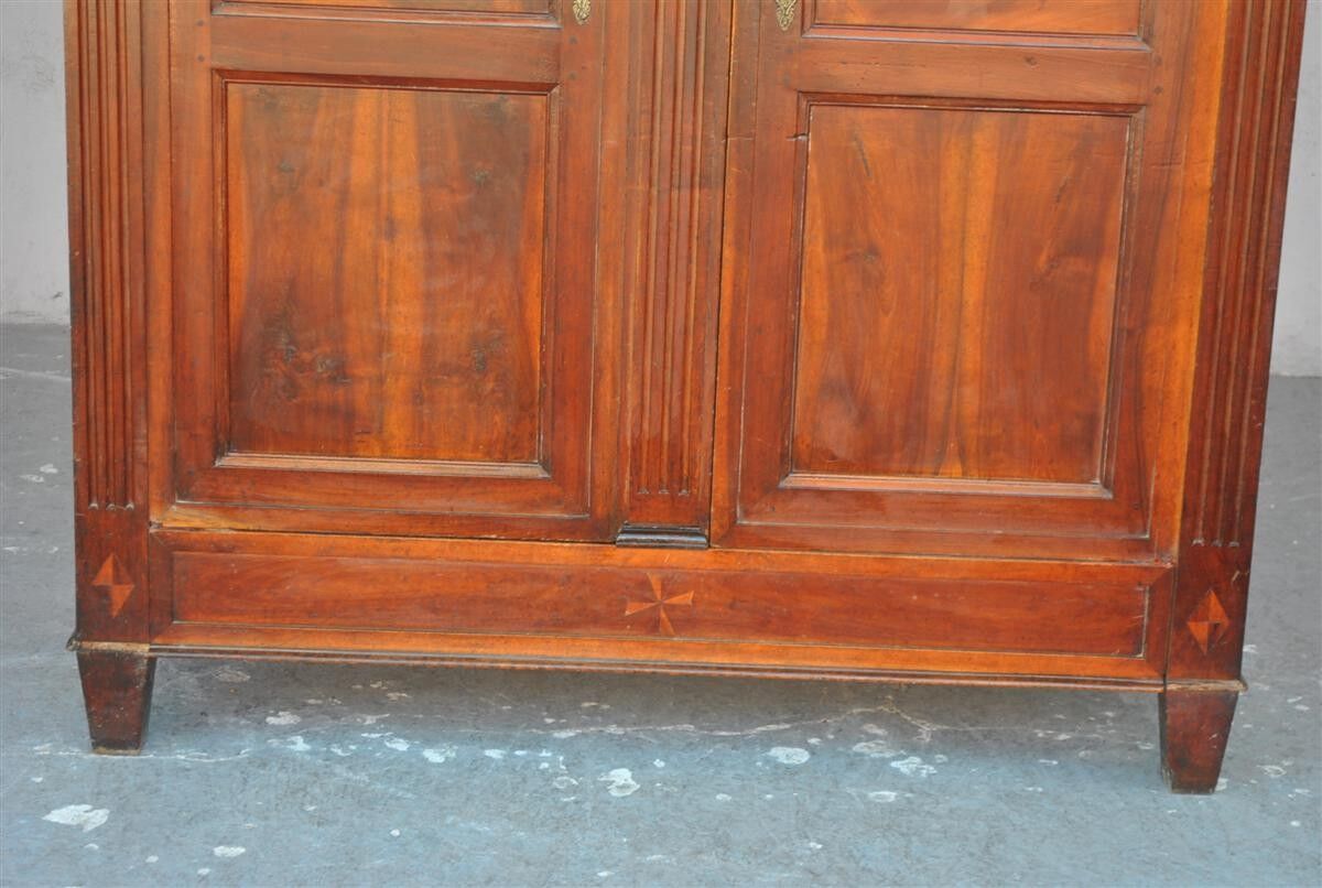 Wardrobe Louis XVI period 18th century mahogany