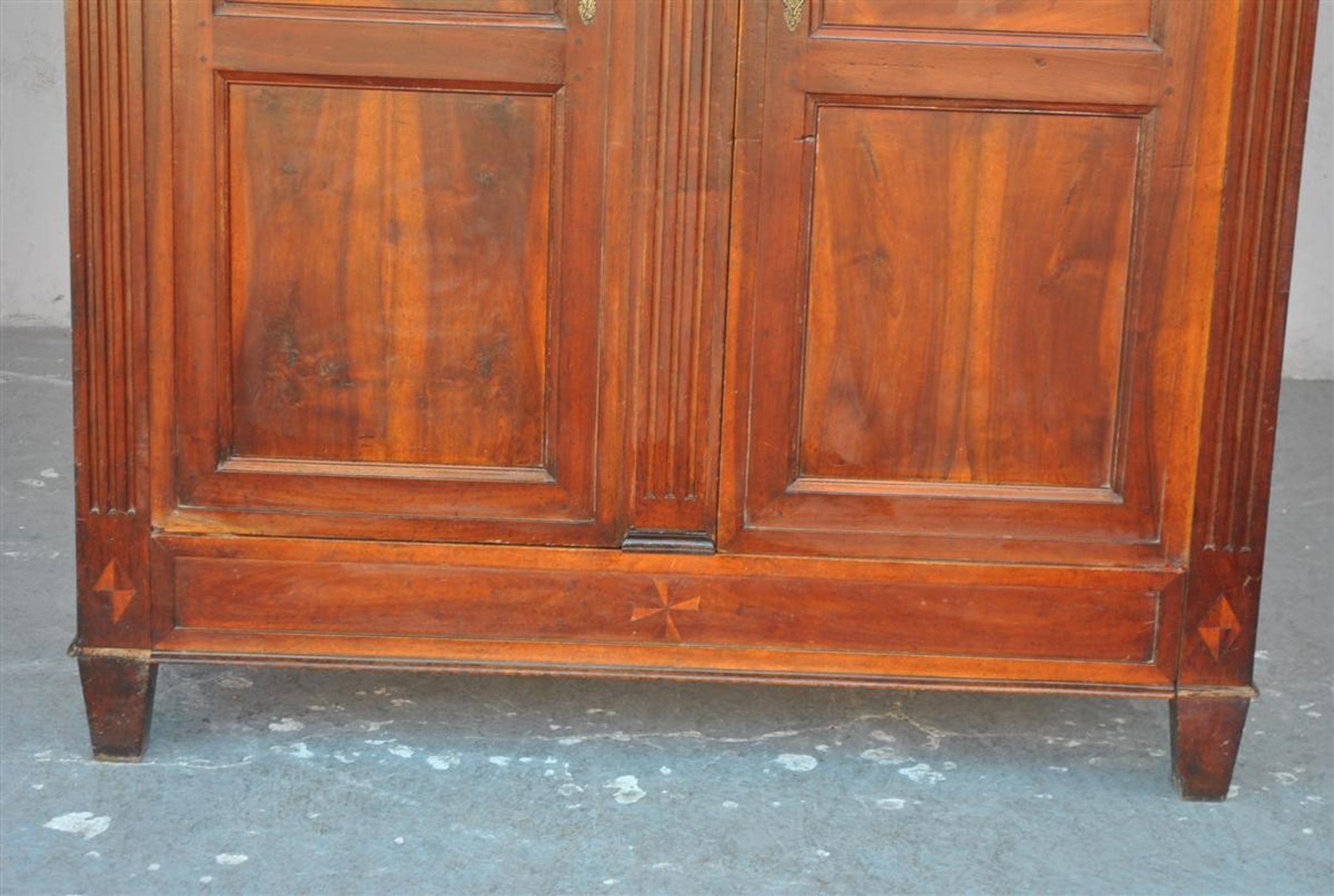 Wardrobe Louis XVI period 18th century mahogany