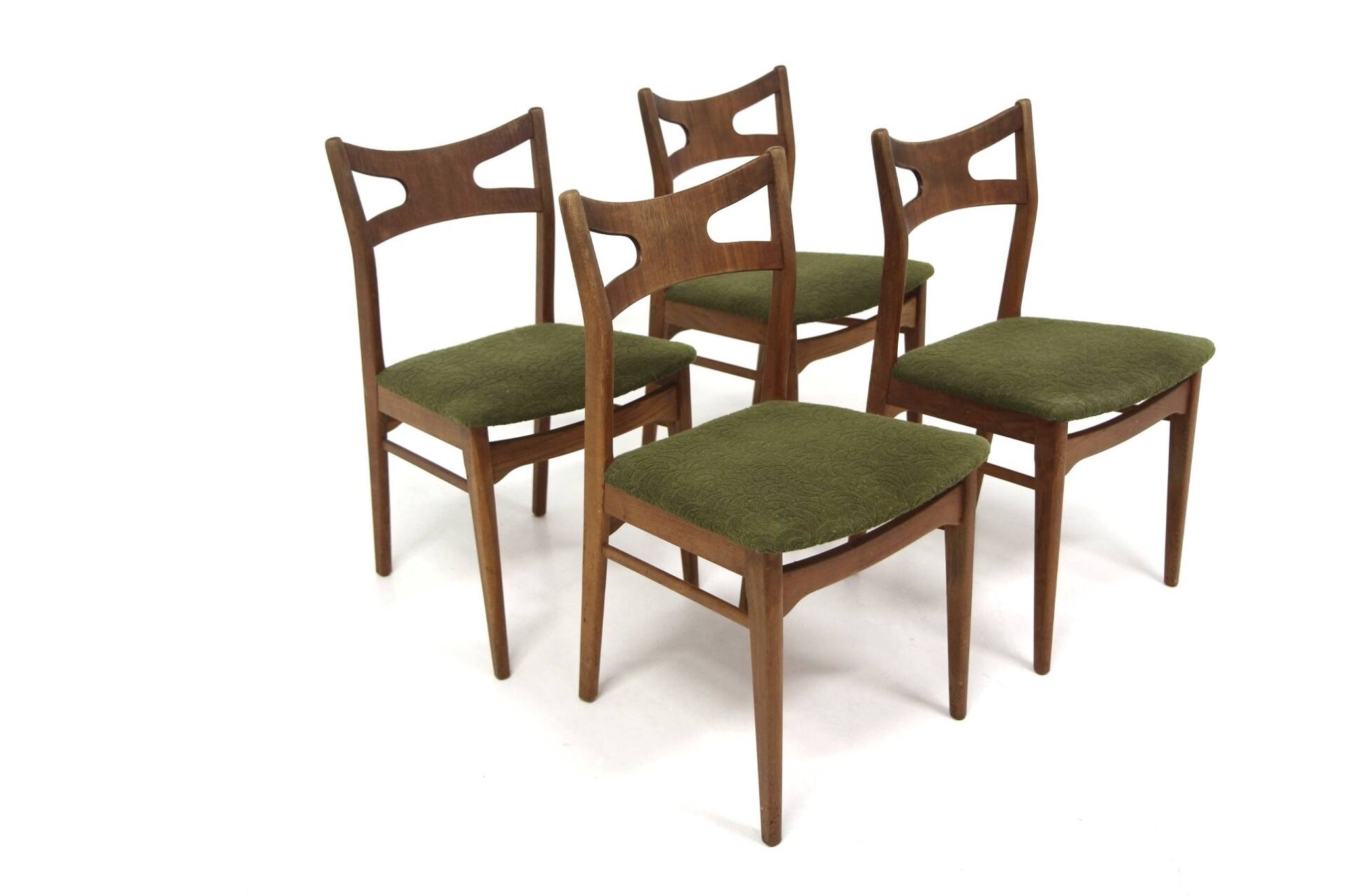 4 chaises scandinaves en chêne, Suède, 1960