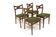 4 Scandinavian oak chairs, Sweden, 1960