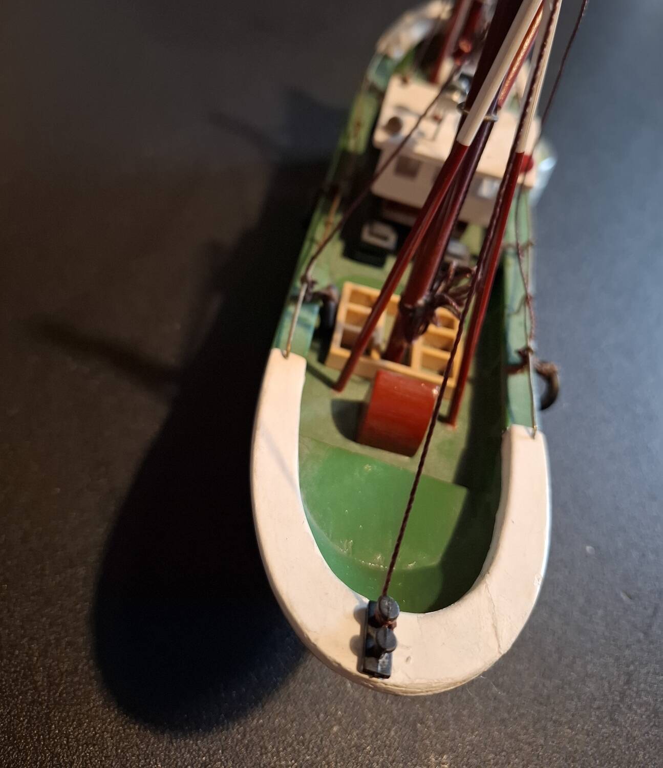 Old wooden trawler toy