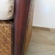 Colonial style armchair - woven rattan and exotic wood - vintage