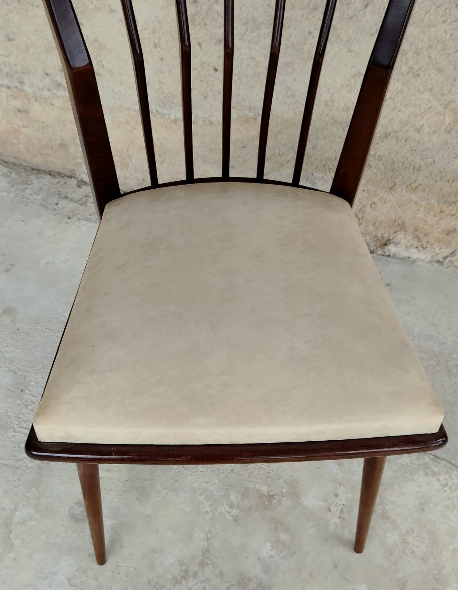 Suite de 4 chaises en bois par Maurizio Tempestini (It.) - mid.XXeme