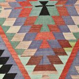 Turkish Nomadic Design Kilim Rug, Oushak Area Rugs 6x8, 170x255 Cm