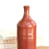 Coral ceramic bottle vase, 70s