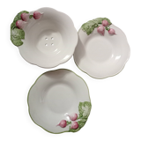 Dish drainer + 2 Silea Barbotine porcelain plates