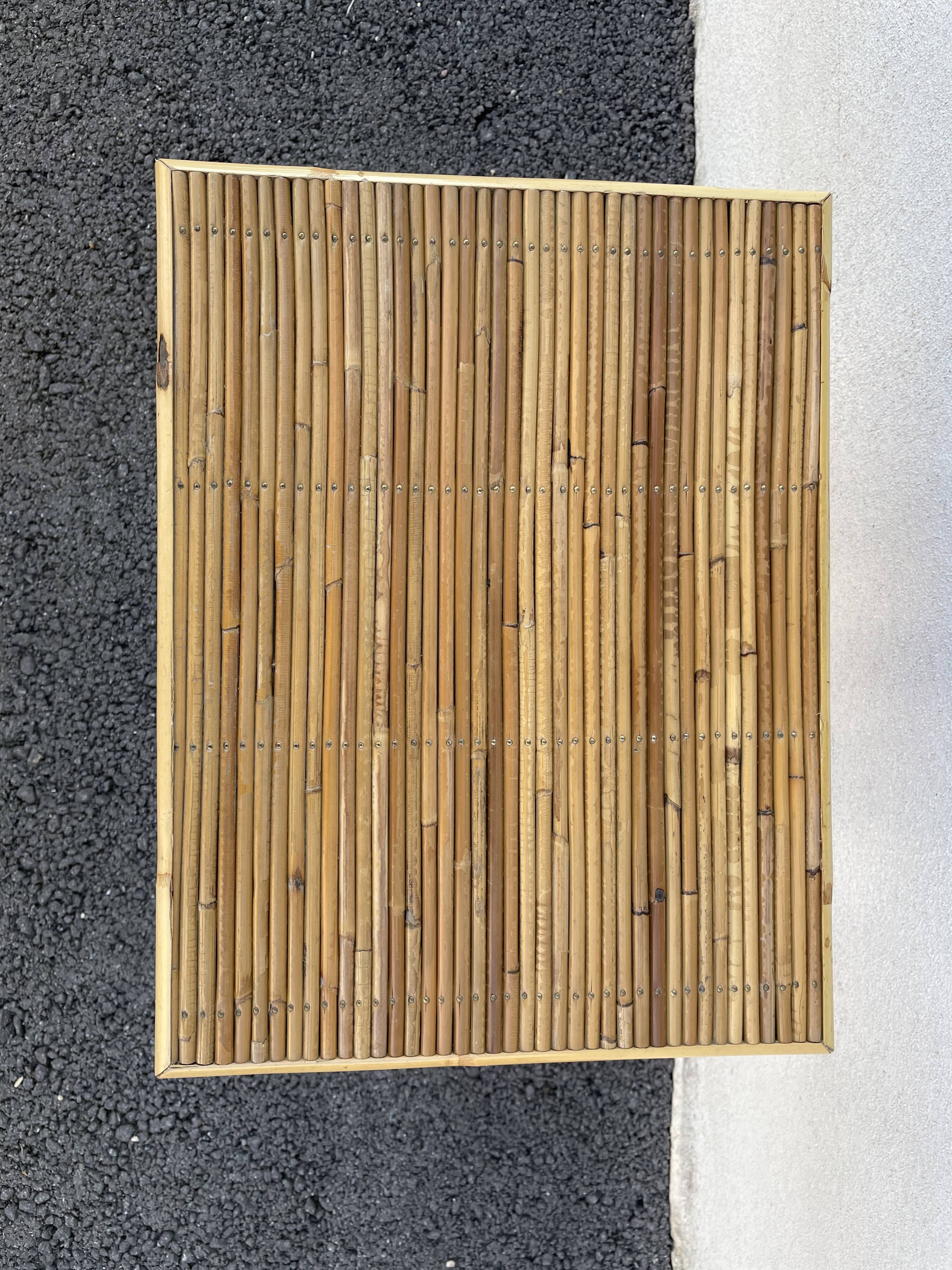 Rattan bedside and bamboo