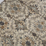 Dark gray & beige vintage rug, 206x102 cm