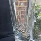 8 large cut crystal glasses