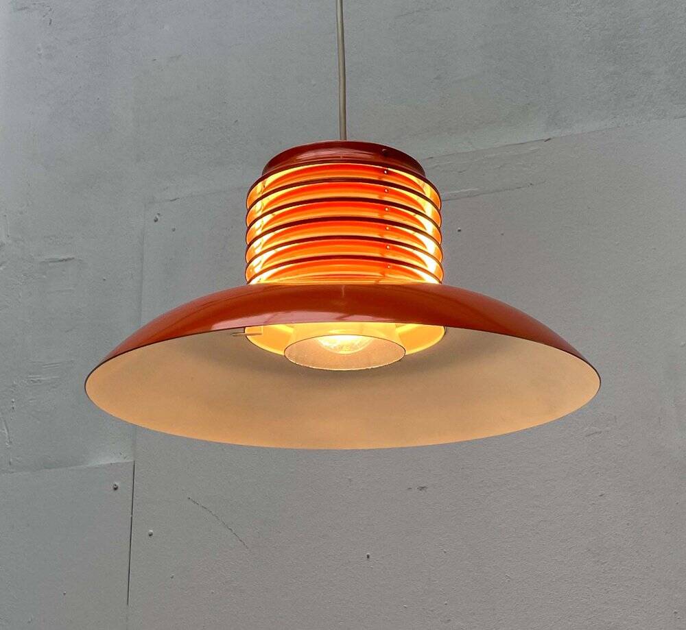 Mid-Century Modern German Space Age Orange Pendant Lamp, 1960s