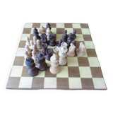 Complete regency wooden chess set with chessboard 31 cm x 31 cm