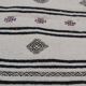 Black and purple white carpet woven by hand in pure wool