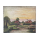 Old canvas landscape 65 x 54 cm