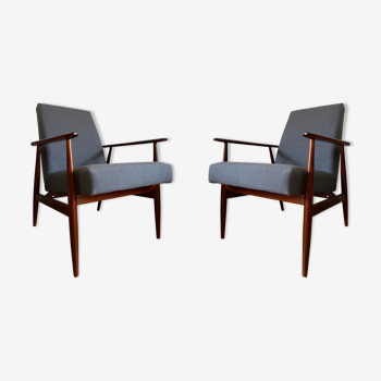 Set of Two Armchairs in Kvadrat Upholstery by Henryk Lis, Europe, 1960s