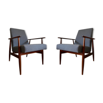 Set of Two Armchairs in Kvadrat Upholstery by Henryk Lis, Europe, 1960s