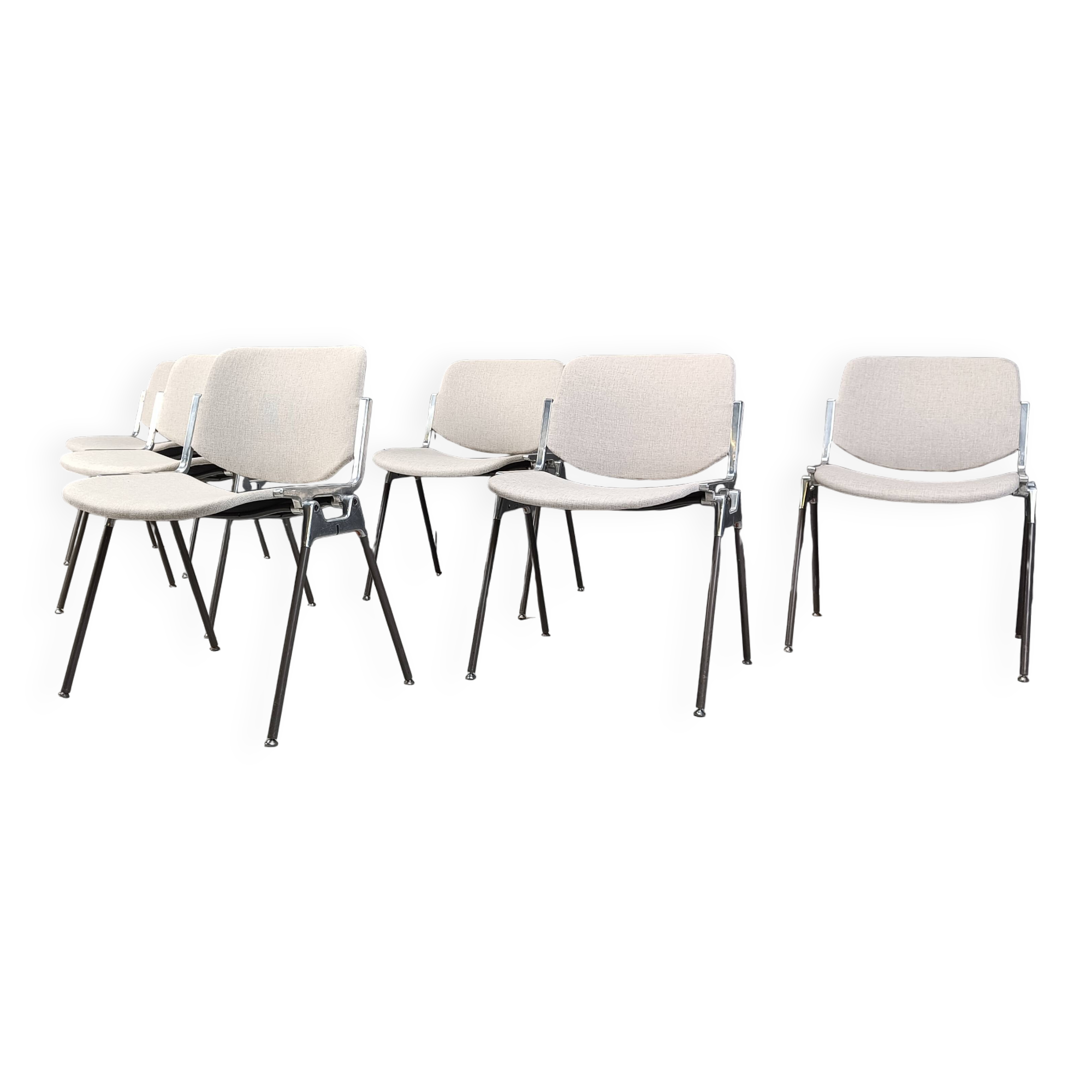 Vintage Dsc 106 Side Chairs By Giancarlo Piretti For Castelli, Set Of 6