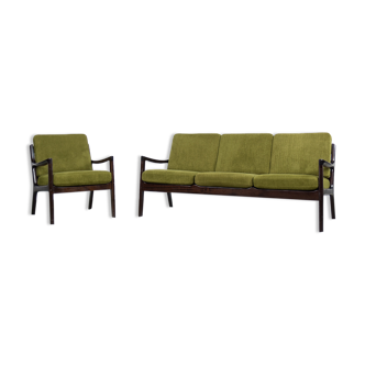 3-seater Senator sofa and chair by Ole Wanscher for Cado, 1960s