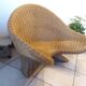 Wicker lotus armchair