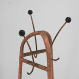 Bauhaus industrial pink coat stand, 1920s