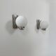 Pair of vintage wall lights, chrome and opaline, France, 1970.