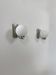 Pair of vintage wall lights, chrome and opaline, France, 1970.