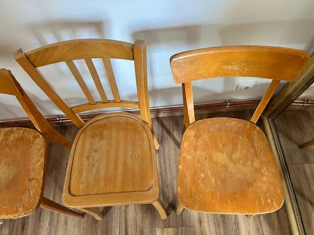 Mismatched set of 4 bistro chairs
