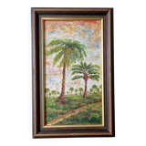 Tableau peinture exotique style colonial