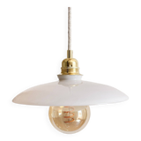 White opaline pendant light