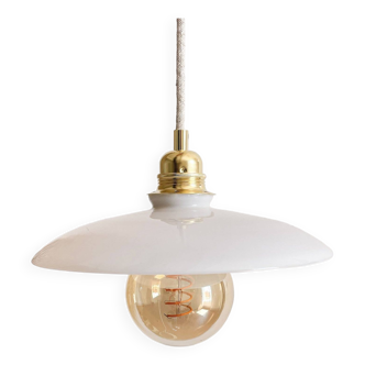 Suspension opaline blanche